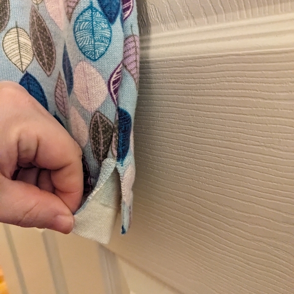 Talbots Multicolor Leaf Pattern Sweater - Picture 6 of 11